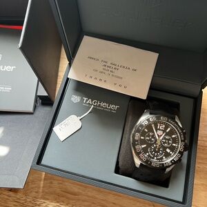 TAG Heuer Black and Silver Chronograph Watch